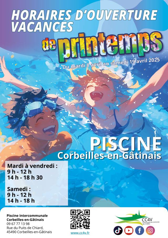 Horaires de la piscine de Corbeilles-en-Gâtinais